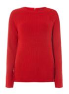 Dorothy Perkins *tall Zip Back Crew Jumper Red