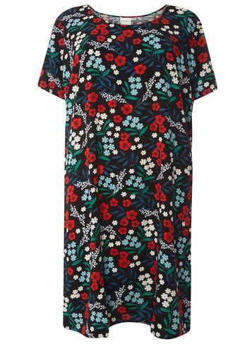 Dorothy Perkins *juna Rose Black Floral Shift Dress