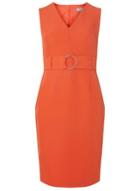 Dorothy Perkins Petite Coral Belted Bodycon Dress