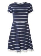Dorothy Perkins Blue Stripe Daisy Trim Dress