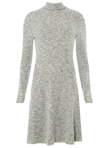 Dorothy Perkins *tall Grey Button Cuff Skater Dress