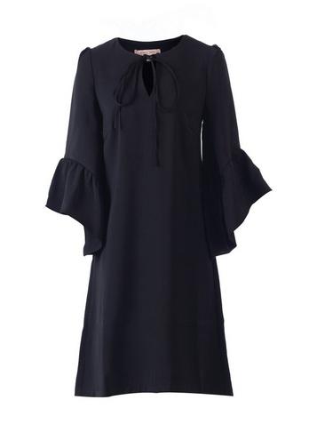 *jolie Moi Black Flare Sleeved Shift Dress