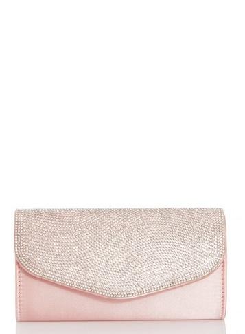 Dorothy Perkins *quiz Pink Diamante Clutch Bag