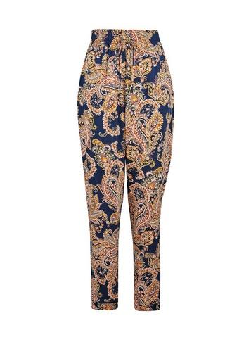 Dorothy Perkins Navy Paisley Print Waist Joggers