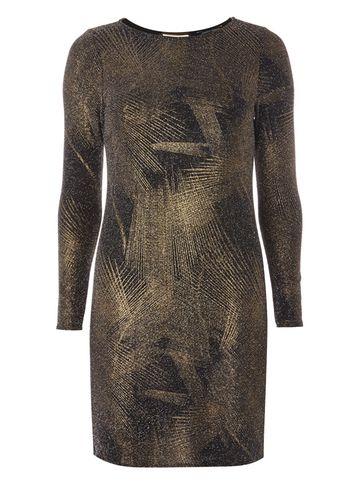 Dorothy Perkins Gold Bar Shift Dress