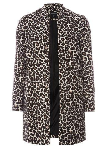 Dorothy Perkins Leopard Print Notch Neck Coat