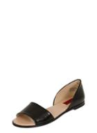 Dorothy Perkins *london Rebel Black Flat Open Toe Sandals