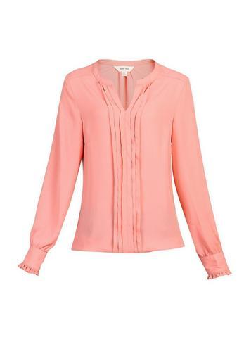 Dorothy Perkins * Jolie Moi Coral Pink Pleated Blouse