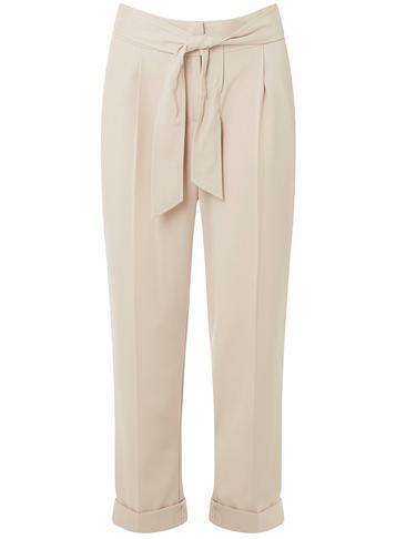 Dorothy Perkins Stone Elastic Tie Back Trousers