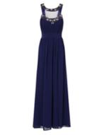 Dorothy Perkins *little Mistress Colbalt Embellished Maxi Dress