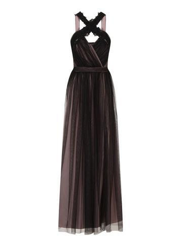Dorothy Perkins *little Mistress Black And Mink Maxi Dress