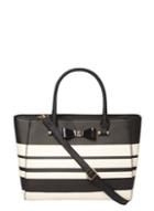 Dorothy Perkins *lily & Franc Monochrome Stripe Bow Tote Bag