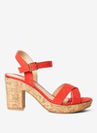 Dorothy Perkins Wide Fit Coral Romy Sandals