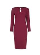 Dorothy Perkins Purple Long Sleeve Keyhole Bodycon Dress