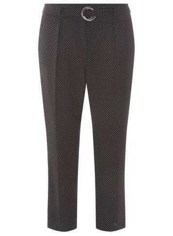 Dorothy Perkins Black Spotted Tapered Leg Cropped Trousers