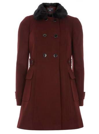 Dorothy Perkins Port Fit And Flare Coat