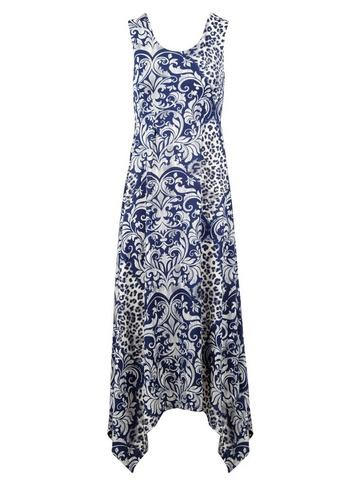 *izabel London Navy Animal Print Maxi Dress