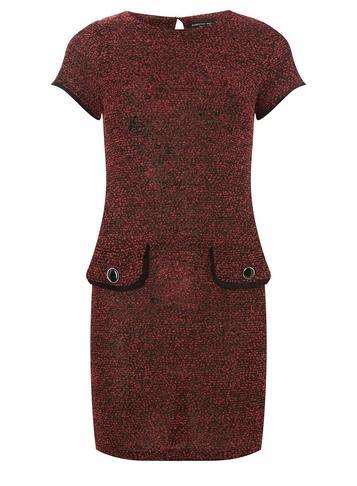 Dorothy Perkins Red Jersey Boucle Shift Dress