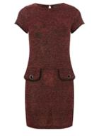 Dorothy Perkins Red Jersey Boucle Shift Dress