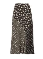 Dorothy Perkins *izabel London Black Mixed Skater Skirt