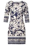 *izabel London Navy Floral Print Bodycon Dress