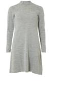 Dorothy Perkins Grey Pointelle Knitted Dress