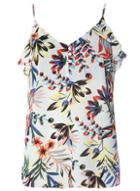 Dorothy Perkins *tall Floral Ruffle Camisole Top