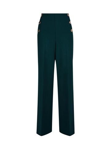 Dorothy Perkins Green Scuba Palazzo Trousers