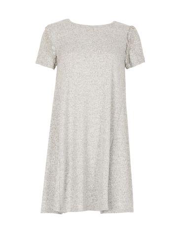 Dorothy Perkins *izabel London Light Grey Frill Shift Dress