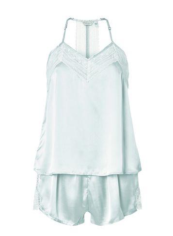Dorothy Perkins Blue Lace Back Camisole Pyjama Set