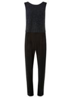 Dorothy Perkins Navy Double Layer Glitter Jumpsuit