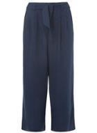 Dorothy Perkins Navy Linen Culotte Trousers