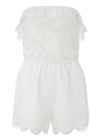 Dorothy Perkins *dp Beach White Bandeau Playsuit