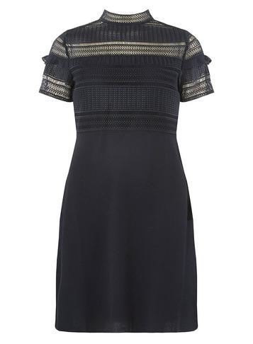 Dorothy Perkins *vila Navy Fit And Flare Dress