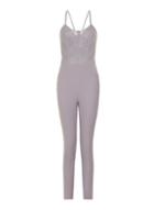 Dorothy Perkins *chi Chi London Lilac Lace Detail Jumpsuit