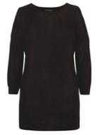 Dorothy Perkins Black Stitch Cold Shoulder Jumper