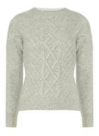 Dorothy Perkins Petite Grey Cable Knitted Jumper