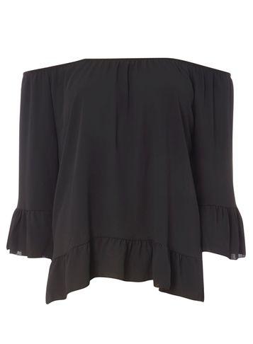 Dorothy Perkins *izabel London Black Gypsy Style Cuff Top