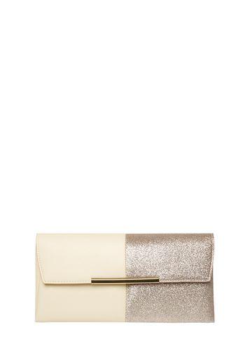 Dorothy Perkins Gold Half And Half Clutch