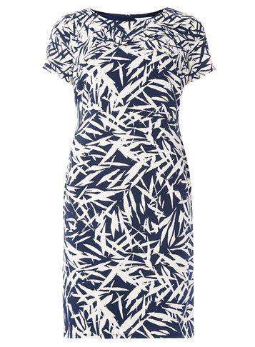Dorothy Perkins *lily & Franc Monochrome Leaf Print Shift Dress