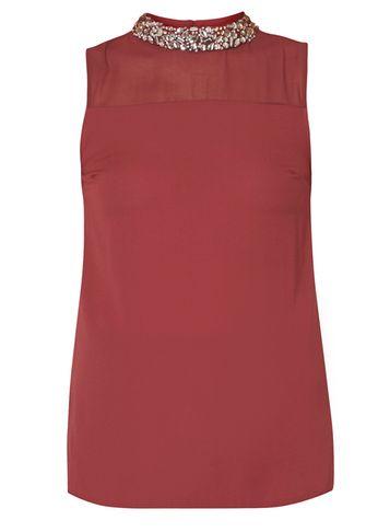 Dorothy Perkins Berry High Neck Top