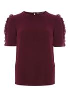 Dorothy Perkins Port Frill Sleeve Woven T-shirt