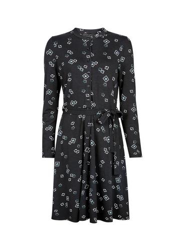 Dorothy Perkins Black Geometric Print Jersey Shirt Dress