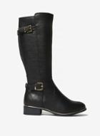 Dorothy Perkins Wide Fit Black 'trinity' Boots