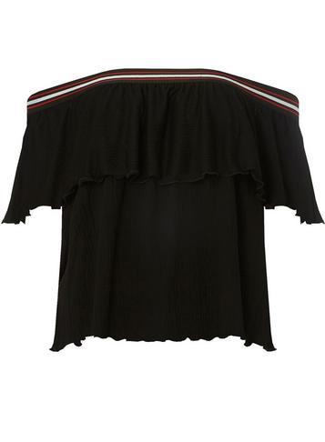 Dorothy Perkins Black Tape Trim Bardot Top