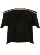 Dorothy Perkins Black Tape Trim Bardot Top