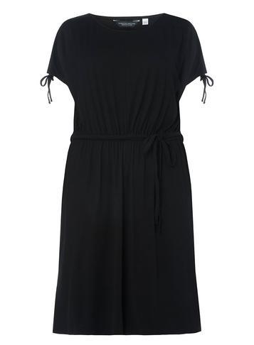 Dorothy Perkins Dp Curve Black Jersey Midi Skater Dress