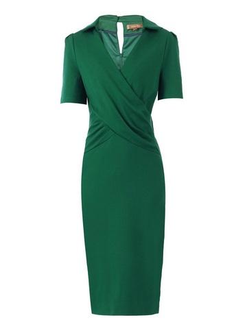 *jolie Moi Green Collar Pencil Dress