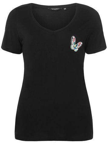 Dorothy Perkins Black Butterfly Embellished T-shirt