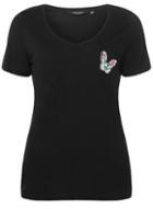 Dorothy Perkins Black Butterfly Embellished T-shirt